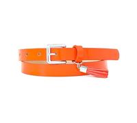 NEFLUM Pu Patent Leather Thin Belt Women's Colorful Decorative Belt Jeans Casual Belt for Women's Clothing Accessories, Orange, 105x1.8cm