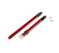 NEFLUM Women's Watch Straps 8mm Small Size Watch Bracelet Vintage Leather Watchbands + Installation Tools,Red,8mm
