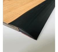 NEFSO 6.5FT Floor Transition Strip Self Adhesive Carpet & Floor Edging Trim Strip PVC Carpet Trim Suitable for Threshold Transitions with a Height 0.15~0.23Inch (4~6mm) (Color : Black) (Black)