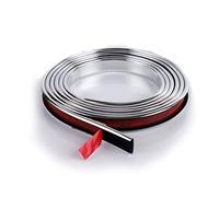 NEFSO U Channel Edge Trim, 2m Peel and Stick Flexible Self Adhesive Molding Trim, U Shape Edge Protector, for Table Cabinet Furniture Decor (Color : Silver, Size : 18mm) (Silver 18mm)