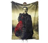 Negan Cuddly Blanket 150 x 200 cm Blanket Fluffy Soft & Warm Blanket Flannel Fleece Blanket Wrinkle Resistant / Anti-Discolouration for Sofa Blanket Bed Throw (Fan Item)