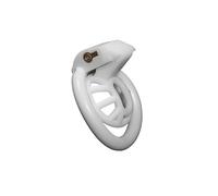 Negative/Micro/Small Chastity Cage for Sissy Sex Toys with 4 Size Cock Rings Pink/Black/White BDSM Penis Lock Adult Toys for Men White Micro