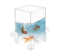 Negative Pressure Fish Tanks with 3 Snaps 4PCS/Set Acrylic Clear Aquarium Water Auto-Refill Tank Vacuum Suspended for Decoration