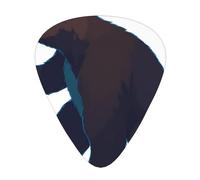 Negative Space Bear Printed pick set - 12 pieces, thin, medium and thick guitar picks, suitable for guitar, bass, electric guitar and ukulele