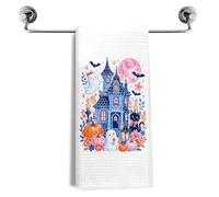 NEGIGA Halloween Ghost Haunted Castle Fall Kitchen Towels 16x24 Inch