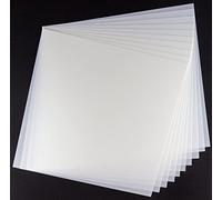 NEGLEX 7.5mil Blank Mylar Sheets(10 Pack),12X12 inch Milky Translucent PET Blank Stencils Sheets,Template Material for Cutting Machine, Make Airbrush Stencils, Food-Safe Craft Plastic Sheets
