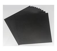 NEGLEX Opaque Black Plastic Sheets, 7.5mil (.0075") 12” X 12” Craft PET Film, PET Stencil Material, Glossy and Flexible Plastic Sheet for Crafts, Cricut, Silhouette Cameo, Sign Makers (10 Pack)
