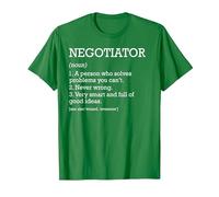 Negotiator Job Definition Personalized Funny Negotiator T-Shirt, Men, Kelly Green, Medium