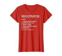 Negotiator Job Definition Personalized Funny Negotiator T-Shirt, Women, Red, Medium