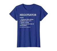 Negotiator Job Definition Personalized Funny Negotiator T-Shirt, Women, Royal Blue, X-Large