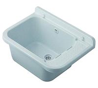 Negrari AM2051M Wall Mounted Sink in Resin, Acid and Moisture Resistant, for Outdoor, W50 x P34 H21, Marbled