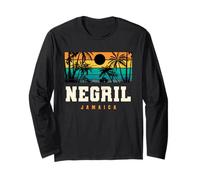 Negril Jamaica Seven Mile Beach Sunset Vibes Long Sleeve T-Shirt