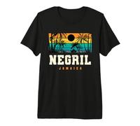 Negril Jamaica Seven Mile Beach Sunset Vibes Premium T-Shirt