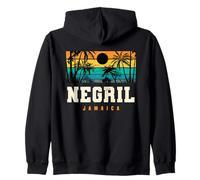 Negril Jamaica Seven Mile Beach Sunset Vibes Zip Hoodie