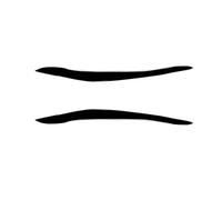 NEGRO Car Left Right Headlight Eyebrow Stickers Fit For BMW X5 E70 2010-2012 Piano Black Eye Lid Cover Exterior Accessories Decorative Tail Lamp Eyelid