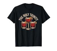 Negroni Cocktail Glass Botanical Gin Vermouth Illustration T-Shirt