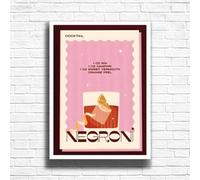 Negroni - Vintage Cocktail Print, Home Bar Art Display - Retro Bar Decor for Home, Kitchen, Lounge - Ideal Poster for Cocktail Lovers, A4 A3 Home Decoration Wall Art Deco (A3 Framed (White))