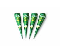 Neha Henna Cones (Pack of 4) - And Stencil Kit, Bridal , Eid, Diwali & Festivals - Ready to Use, Dark Stain Henna - Premium Quality