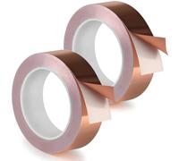 Nehaii Slug & Snail Repellent Copper Foil Tape 20mm x25m (2 Pack) - Heavy Duty Barrier Tape for Gardens, Weatherproof Anti-Slug Tape with Conductive Adhesive, Outdoor Plant Protection