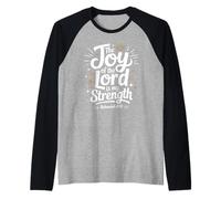 Nehemiah 8:10-The Joy of The Lord is My Strength Christian Raglan Baseball Tee
