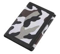 NEICY RFID Blocking Canvas Wallet for Men and Women - Camo Trifold Outdoor Sports Wallets with Magic Sticker for Teen Kids, Camo Grey02, Casual