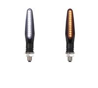 NEIGHBOBHOOD Universal Motorcycle 24 LEDs High Bright Turn Signal Indicator Light Front Rear Day Running Flowing Brake Lamps 10MM motorcycle signal lights(2x White and Amber)