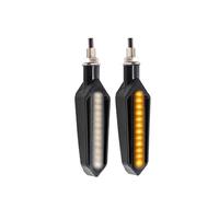 NEIGHBOBHOOD Universal Motorcycle LED Turn Signals Light 24LED 12V Flowing Water Blinker Lamp 10MM Moto Built Relay Flashing Indicator Lights motorcycle signal lights(2Pcs-White to Yellow)