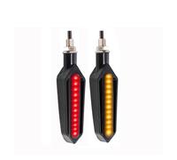 NEIGHBOBHOOD Universal Motorcycle Turn Signal Lights LED Flowing Front Rear Light Flasher Built Relay Indicator DRL Stop Signals Blinker motorcycle signal lights(2Pcs-Red to Yellow)