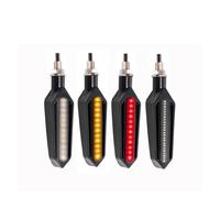 NEIGHBOBHOOD Universal Motorcycle Turn Signal Lights LED Flowing Front Rear Light Flasher Built Relay Indicator DRL Stop Signals Blinker motorcycle signal lights(4 Pcs)