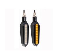NEIGHBOBHOOD Universal Motorcycle Turn Signal Lights LED Flowing Front Rear Light Flasher Built Relay Indicator DRL Stop Signals Blinker motorcycle signal lights(2Pcs-White to Yellow)