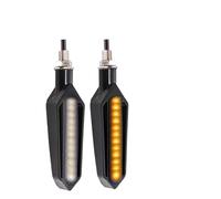 NEIGHBOBHOOD Universal Motorcycle Turn Signals LED Light 12V 10mm Flowing Water 24LED Blinker With Built-in Relay Flashing Indicator motorcycle signal lights(2xWhite Amber)