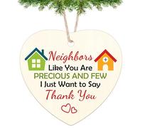 Neighbor Friendship Gifts for Women Men Neighbor Gifts for Christmas Wooden Ornaments Funny Friend Bestie Neighbors Appreciation Ornament Housewarming Gift for Neighbors Hanging Christmas Decorations