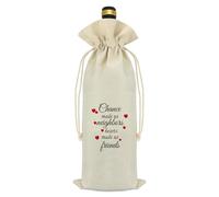 Neighbor Gifts Friend Friendship Gift for Women Men Wine Bag Housewarming Gift for Neighbor Farewell Gift for Neighbors Moving Gift Thanksgiving Christmas Birthdays Gift for Neighbor Wine Bottle Bag