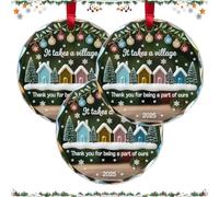 Neighbor Ornament 2025 - It Takes a Village,Neighbors like You Are Precious and Few,Thank You Neighbours Ornament,Christmas Ornaments 2025, for Neighbors(#b*3)