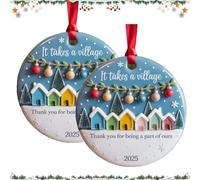 Neighbor Ornament 2025 - It Takes a Village,Neighbors like You Are Precious and Few,Thank You Neighbours Ornament,Christmas Ornaments 2025, for Neighbors(#a*2)