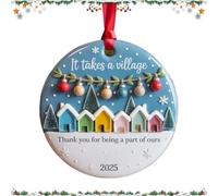 Neighbor Ornament 2025 - It Takes a Village,Neighbors like You Are Precious and Few,Thank You Neighbours Ornament,Christmas Ornaments 2025, for Neighbors(#a)