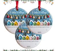 Neighbor Ornament 2025 - It Takes a Village,Neighbors like You Are Precious and Few,Thank You Neighbours Ornament,Christmas Ornaments 2025, for Neighbors(#a*3)