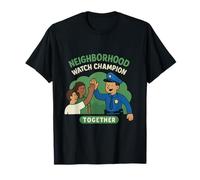 Neighborhood Watch Champion Police Community High Fives T-Shirt