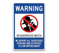 neighborhood watch sign blue/red