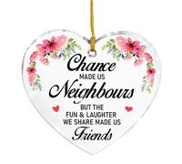 Neighbour Gifts Ornaments Neighbor Friendship Christmas Ornament, Neighbor Gift for Moving Away Leaving Farewell Going Away, Ornament Hanging Keepsake Gifts