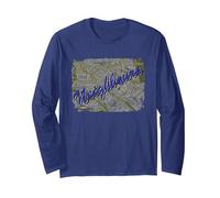 Neighbours 1987 Map Long Sleeve T-Shirt, Adult Unisex, Navy Blue, Large