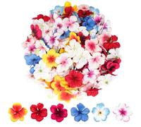 Neikafan 100 Pcs Fake Orchid Flower Heads Artificial, Silk Orchid Head Flowers Faux Craft Orchid Flower Heads for Home Wedding Wreath Scrapbooking DIY Craft Cake Decoration, Multicolor