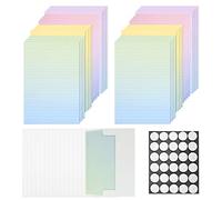 Neikafan Color Stationery Paper with Envelopes Sets Letter Writing Paper Lined,32 Pcs Creative Gradient Writing Paper with 16 Pcs Envelopes with Clear Sticker for Letter Office School (4 Colors)