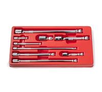 NEIKO 00249A Wobble Extension Bar Set | 9 Piece | 1/4”, 3/8”, 1/2” Drives | Cr-V Steel