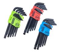NEIKO 01104A Master Allen Wrench Set, 39 Pc Ball End Hex Key Set, Metric, Standard & Torx, SAE & MM Long Allen Keys 1.27mm to 10mm & 0.05” to 3/8 Inch and T5 to T50, Black Oxide Chrome Vanadium