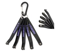 NEIKO 01320A Ultra Low Profile Offset Screwdriver Hex Set, 5 Pc, Heavy Duty S2 Steel Construction, SAE, 10mm Bit Depth, Angled Hex Bit, Bent Screwdriver for Tight Spaces, Allen Wrench Keychain