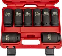 Neiko 02460A 3/4" Drive Deep Impact Socket Set, 8 Piece Jumbo Assortment | Metric Sizes (26 to 38 mm) | Chrome Vanadium Steel