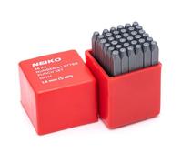 NEIKO 02629A Number and Letter Punch Set with Heat-Treated Steel Punches, Imprinting & Arts and Crafts, 1/16" (1.5MM) Shaft, 36 Pc Stamp Set, Uppercase Letter & Number Punch Set (A-Z / 0-8 / "&")