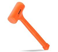 Neiko 02847A 2 LB Dead Blow Hammer, Neon Orange I Unibody Molded | Checkered Grip | Spark and Rebound Resistant