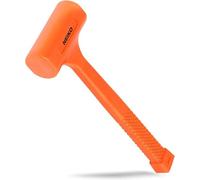Neiko 02848A 3 LB Dead Blow Hammer, Neon Orange | Unibody Molded | Checkered Grip | Spark and Rebound Resistant